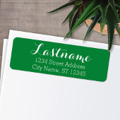 Aangepaste naam retouradres Whimsy Green Etiket