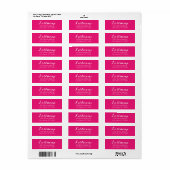 Aangepaste naam retouradres Whimsy Hot Pink Etiket (Full Sheet)