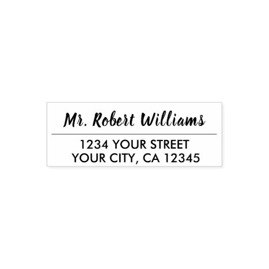 Aangepaste naam retouradres  zelfinktende stempel (Design)