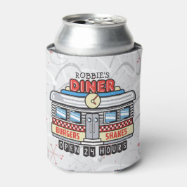 Aangepaste NAAM Retro 50s Diner Bord Vijftiger Jar Blikjeskoeler