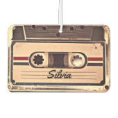 Aangepaste naam Retro-audiocassette Luchtverfrisser (Voorkant)