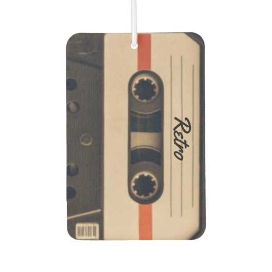 Aangepaste naam Retro-audiocassette Luchtverfrisser (Voorkant)