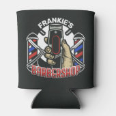 Aangepaste naam Retro Barber Winkel Pole Barbersho Blikjeskoeler (Achterkant)