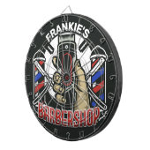 Aangepaste naam Retro Barber Winkel Pole Barbersho Dartbord (Voorkant Rechts)