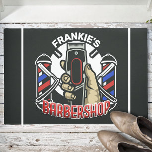 Aangepaste naam Retro Barber Winkel Pole Barbersho Deurmat