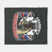 Aangepaste naam Retro Barber Winkel Pole Barbersho Fleece Deken (Voorkant (Horizontaal))