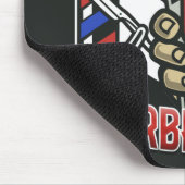 Aangepaste naam Retro Barber Winkel Pole Barbersho Muismat (Hoek)