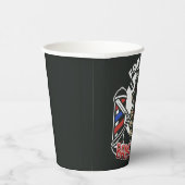 Aangepaste naam Retro Barber Winkel Pole Barbersho Papieren Bekers (Rechts)