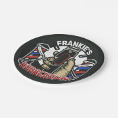 Aangepaste naam Retro Barber Winkel Pole Barbersho Papieren Bordje (Gekanteld)