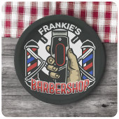 Aangepaste naam Retro Barber Winkel Pole Barbersho Papieren Bordje