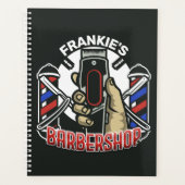 Aangepaste naam Retro Barber Winkel Pole Barbersho Planner (Voorkant)