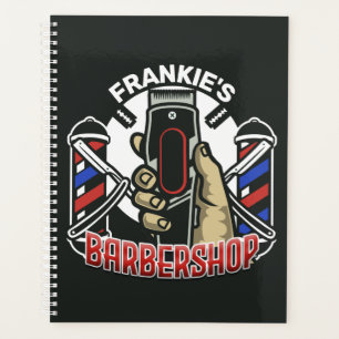 Aangepaste naam Retro Barber Winkel Pole Barbersho Planner