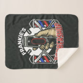 Aangepaste naam Retro Barber Winkel Pole Barbersho Sherpa Deken (Voorkant (horizontaal))