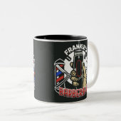 Aangepaste naam Retro Barber Winkel Pole Barbersho Tweekleurige Koffiemok (Voorkant rechts)