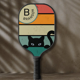 Aangepaste naam, Retro Black Cat Pickleball Paddle