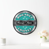 Aangepaste naam Retro Cocktail Lounge Wall Clock- Grote Klok (Huis)