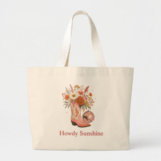 Aangepaste naam Retro Cowboylaars Esthetische Tote Grote Tote Bag