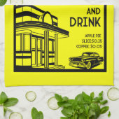 Aangepaste naam Retro Diner Amerikaans Theedoek (Gevouwen)