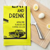 Aangepaste naam Retro Diner Amerikaans Theedoek (Quarter Fold)