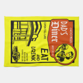Aangepaste naam Retro Diner Amerikaans Theedoek (Horizontaal)