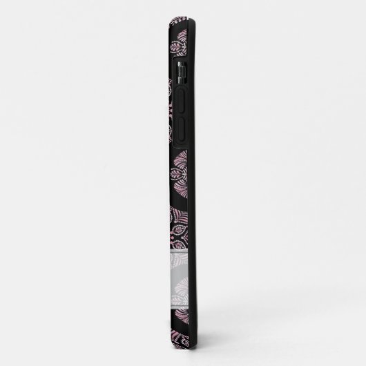 Aangepaste naam Retro Dusky Roos Bloemen Fronds Ma Case-Mate iPhone Case (Achterkant/links)