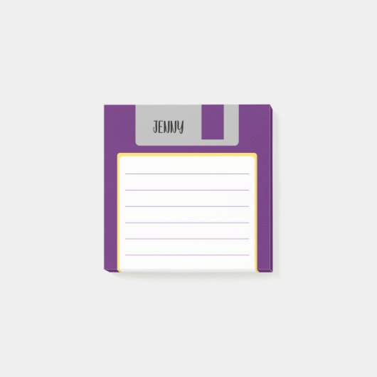 Aangepaste naam retro floppy disk, Y2K en 90s  Post-it® Notes (Voorkant)