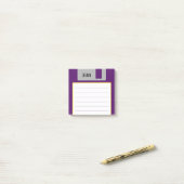 Aangepaste naam retro floppy disk, Y2K en 90s  Post-it® Notes (Op bureau)
