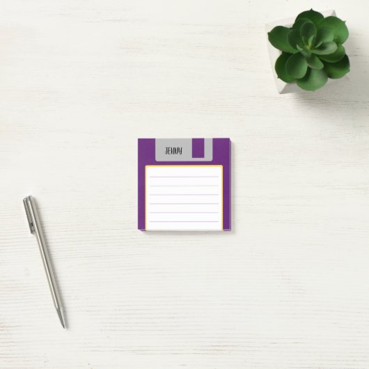 Aangepaste naam retro floppy disk, Y2K en 90s Post-it® Notes (Kantoor)