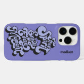 Aangepaste naam Retro "Free Spirit" Case-Mate iPhone Case (Achterkant (horizontaal))