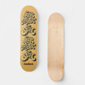 Aangepaste naam Retro "Free Spirit" Persoonlijk Skateboard (Voorkant)