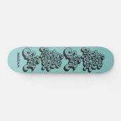 Aangepaste naam Retro "Free Spirit" Persoonlijk Skateboard (Horizontaal)