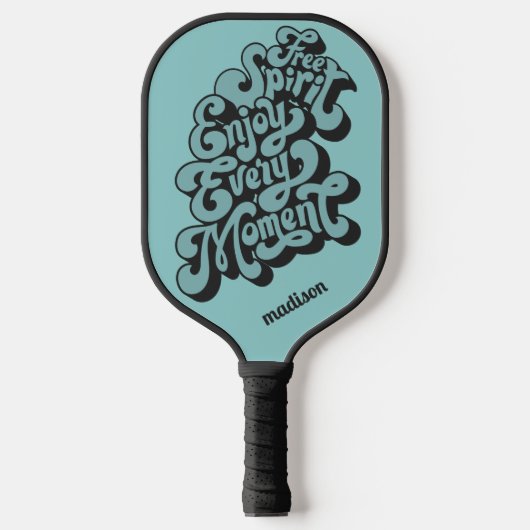 Aangepaste naam Retro "Free Spirit" Pickleball Paddle (Voorkant)