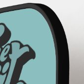 Aangepaste naam Retro "Free Spirit" Pickleball Paddle (Links Detail)