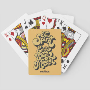 Aangepaste naam Retro "Free Spirit" Pokerkaarten