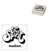 Aangepaste naam Retro "Free Spirit" Rubberstempel (Gestempeld)