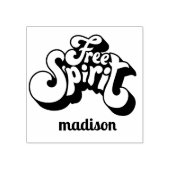 Aangepaste naam Retro "Free Spirit" Rubberstempel (Afrduk)