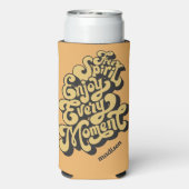 Aangepaste naam Retro "Free Spirit" Seltzer Blikjeskoeler (Seltzer Achterkant)
