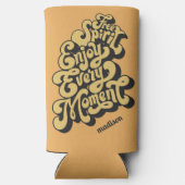 Aangepaste naam Retro "Free Spirit" Seltzer Blikjeskoeler (Achterkant)