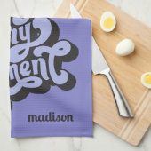 Aangepaste naam Retro "Free Spirit" Theedoek (Quarter Fold)