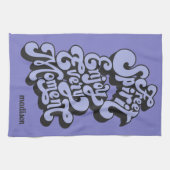 Aangepaste naam Retro "Free Spirit" Theedoek (Horizontaal)