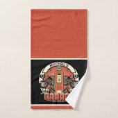 Aangepaste NAAM Retro Gaspomp motorfiets Bad Handdoek (Handdoek)