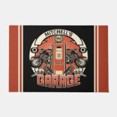 Aangepaste NAAM Retro Gaspomp motorfiets Deurmat (Voorkant)