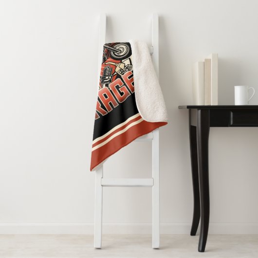 Aangepaste NAAM Retro Gaspomp motorfiets Sherpa Deken (In situ)