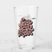 Aangepaste naam Retro "Geniet van elk moment" Glas (Voorkant)