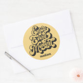 Aangepaste naam Retro "Geniet van elk moment" Ronde Sticker (Envelop)