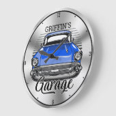 Aangepaste NAAM Retro Hardtop Klassieke autogarage Grote Klok (Hoek)