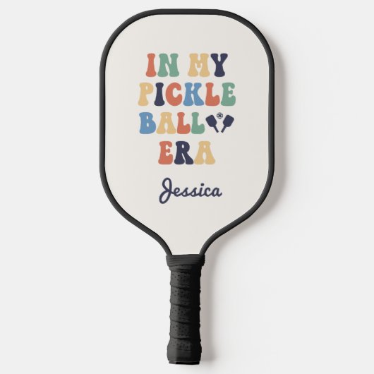Aangepaste naam Retro in mijn pickleball tijdperk Pickleball Paddle (Achterkant)