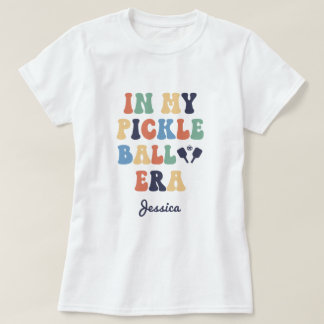 Aangepaste naam Retro in mijn pickleball tijdperk  T-shirt