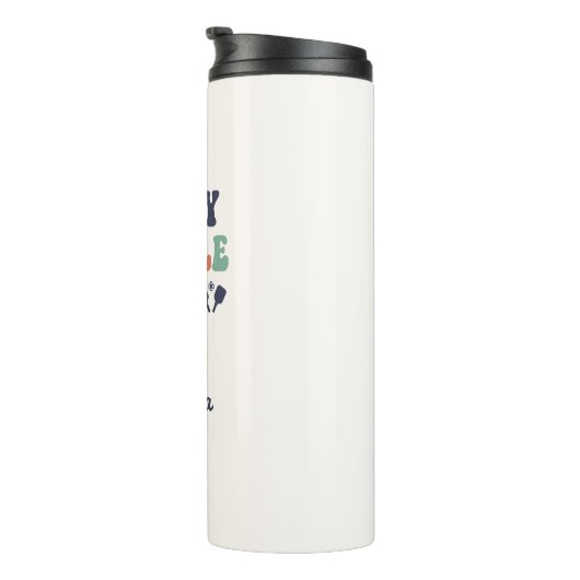 Aangepaste naam Retro in mijn pickleball tijdperk Thermosbeker (Geroteerd rechts)