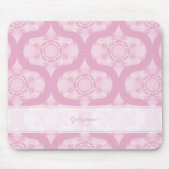 Aangepaste naam Retro jaren 1970 Preppy in roze ma Muismat (Voorkant)